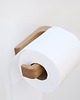 dodatki - łazienka - różne Dębowy uchwyt na papier toaletowy samoprzylepny