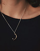 wisiory PEARL / satin silver necklace with dark pearl
