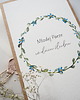 kartki scrapbooking Duża Kartka na ślub Niebieski wianek