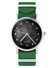 zegarki unisex Zegarek - Czarny - zielony, nylonowy