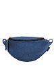saszetka nerka Niebieska torebka damska Nerka biodrowa Skórzana Crossbody