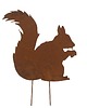 figurki i rzeźby Dekoracja ogrodowa Wiewiórka 70x66cm metal