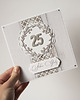 kartki scrapbooking 25 rocznica ślubu, srebrne gody kartka