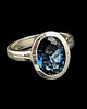 pierścionki srebrne Pierścionek London blue topaz