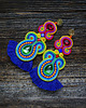 kolczyki soutache Waikiki- etniczne kolczyki soutache