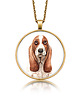 wisiory Medalion okrągły BASSET HOUND rasowy pies