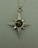 wisiory Wisiorek róża wiatrów obsydian złocisty wire wrapping