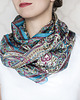 szale damskie Szal Jedwabny Orient Flower Blue