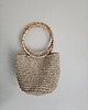 torebki do ręki Torba ze sznurka konopnego z bambusową rączką