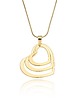 złote naszyjniki SREBRNY Nowoczesny naszyjnik z trzema sercami - symbol miłości i rodziny