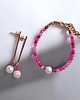 komplet biżuterii RAZEM TANIEJ! bransoletka & kolczyki : fuchsia & pearl collection
