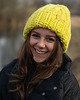 czapki damskie Gruba czapka wełniana peruvian WOOLY cytrynka