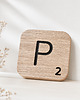 napisy dekoracyjne i tabliczki Litery scrabble, z drewna, drewniana krzyżówka