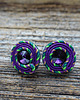 kolczyki soutache Fioletowe kolczyki soutache