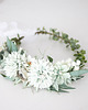 Ślubne ozdoby do włosów Miętowy wianek na głowę boho