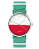 zegarki unisex Zegarek -  Polska flaga - turkusowy, nylonowy