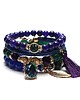 bransoletki z kamieni naturalnych Lush medow, cobalt and purple /18-04-23/ - set