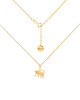 chokery Pozłacany choker pancerka ze znakiem zodiaku Byk