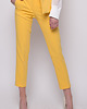 spodnie materiałowe damskie Żółte spodnie CYGARETKI 