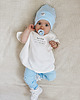 spodnie dla niemowlaka Prążkowane spodnie Baby Blue