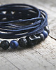 biżuteria męska KOMPLET męskich bransoletek :: navy BLUE & BLACK