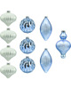 bombki Bombki szklane: lodowy błękit, biel i srebro