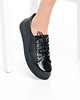 sneakersy damskie Sneakersy skórzane  sznurawane  (6833)