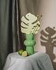 dodatki - różne Monstera - drewniany, zielony liść ozdobny