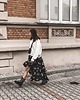 spódnice maxi Spódnica Anette Boho Black Flowers