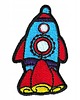 naszywki na ubrania Naszywka naprasowanka RAKIETA KOSMOS termoprzylepna haft dla dzieci 4x6,6cm