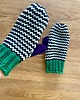 rękawiczki damskie Rękawiczki jednopalczaste z wełny merino zielony