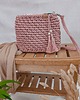 torby na ramię Torebka ze sznurka City bag - różowe złoto
