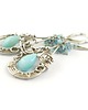 kolczyki wire wrapping Korin  - srebrne kolczyki z amazonitem