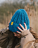 czapki damskie Wełniana czapka zimowa peruvian WOOLY petrol