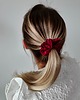 gumki do włosów Gumka jedwabna, scrunchie, frotka burgundy rose MIDI