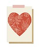kartki okolicznościowe - wydruki Kartka minimalistyczna czerwone serce - ślub, rocznica, walentynki