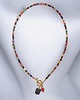 chokery Agat jesienny : naszyjnik z karneolem i turmalinem