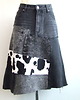 spódnice midi Patchworkowa spódnica jeans r.42