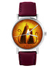 zegarki unisex Zegarek - Kotki - skórzany, burgund