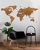 Ozdoby na ścianę Mapa Świata 180x90x06cm Granice Napisy PL