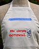 fartuchy kuchenne Fartuch Kuchenny bawełniany beżowy haftowany NIE CIERPIĘ GOTOWAĆ - PREZENT