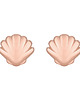 kolczyki pozłacane Kolczyki muszelki z różowego złota