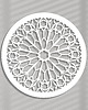 dekoracje - na ścianę AŻUROWA ROZETA GOTYCKA,ROSE DU MIDI,  DEKORACJA ŚCIENNA 3D, ORNAMENT,60 CM, B