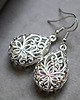 kolczyki wire wrapping Srebrne kolczyki vintage 