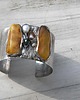 bransoletki wire wrapping Bursztyn w zaroślach -  bransoleta mankiet CUFF