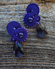 kolczyki soutache Fioletowe  kolczyki sutasz
