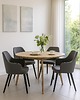 krzesła Producent Krzesło Tapicerowane EMRA WOOD  DELUXE KR-9 tkanina Charcoal 05
