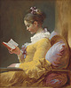 obrazy Czytająca dziewczyna - J. H. Fragonard - dekoracja ścienna