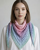 szale damskie Chusta szydełkowa Luvia ombre ręcznie robiona