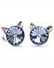 kolczyki swarovski Koty! kolczyki - kryształy Swarovski - Light Sapphire (mniejsze)